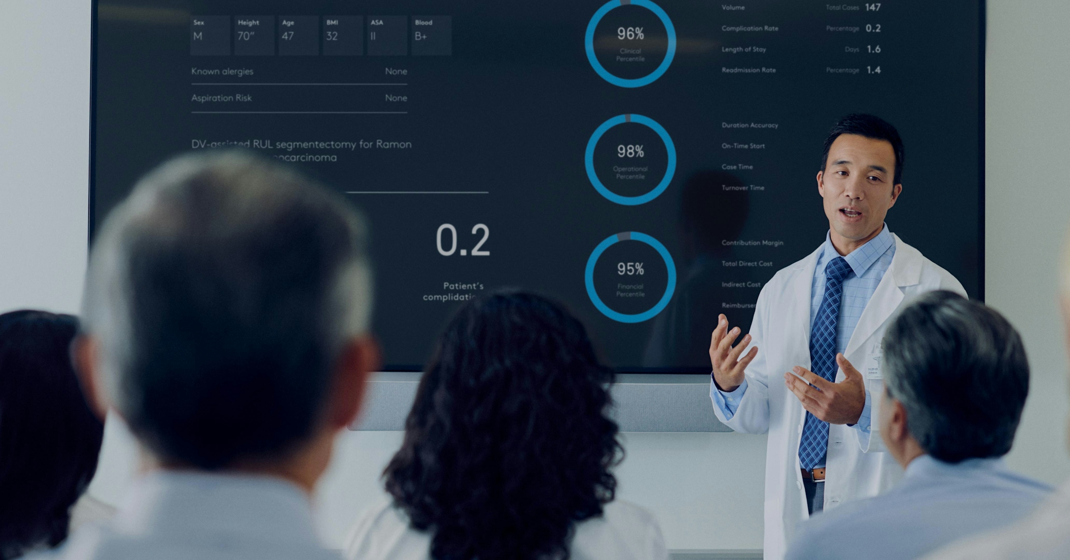 Surgeon presenting value of robotics in residency for SurgeOn Academy