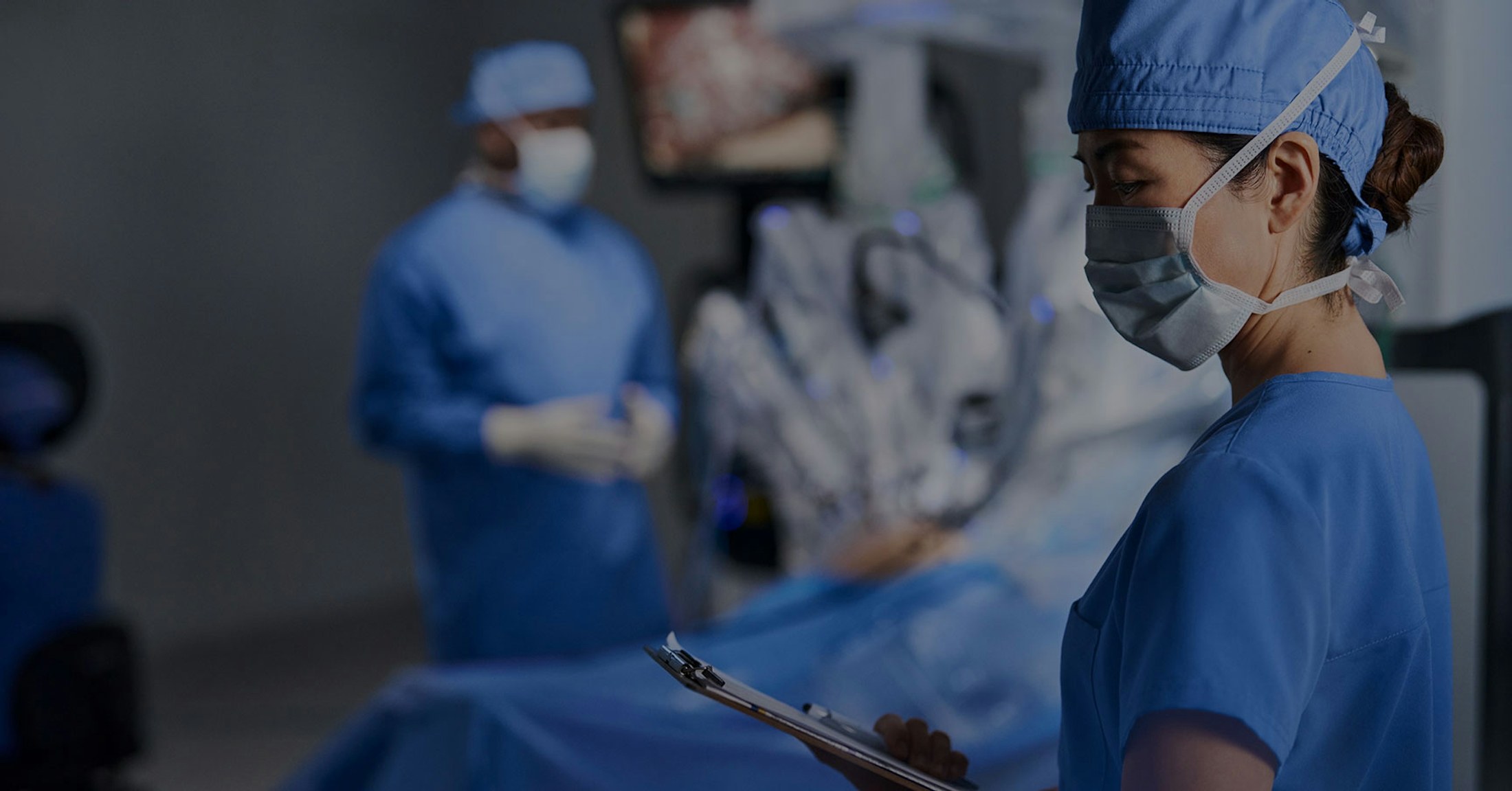 Operating room with da Vinci system